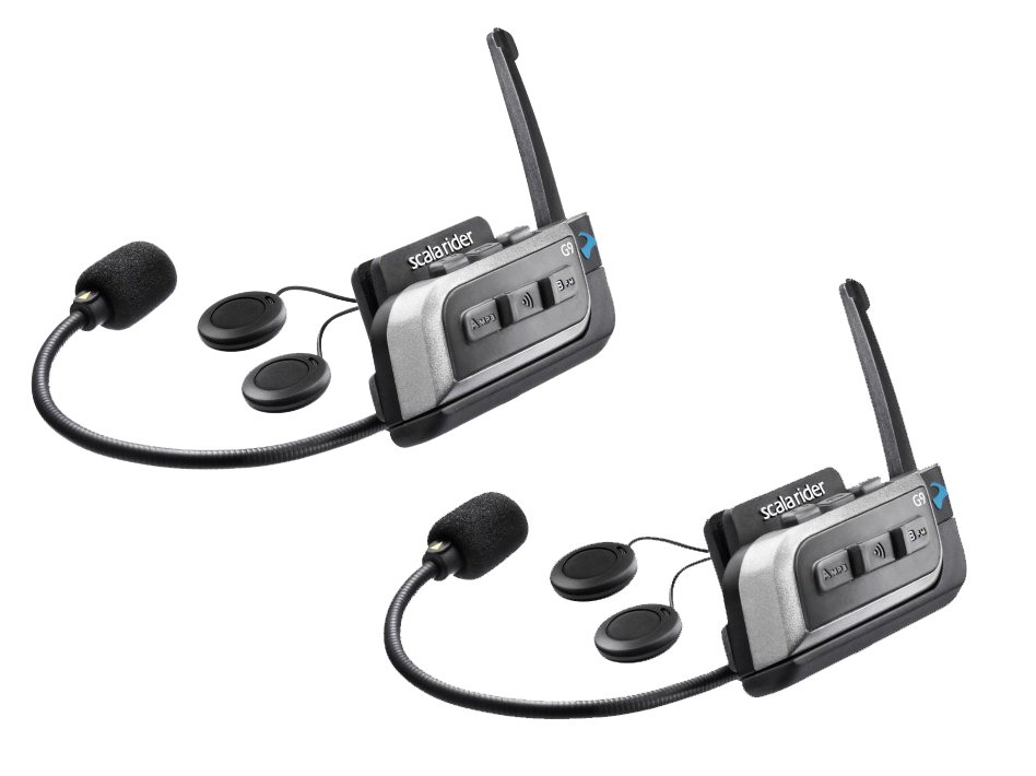 Cardo Scala Rider G9 Powerset (Includes 2 G9 Headsets) Bluetooth motorcycle intercom (pack of 2)