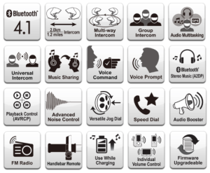 Sena 20s motorcycle intercom - specification features