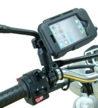 IPX4 Waterproof Tough Case Motorcycle Bike Mirror Stem Mount for Apple iPhone 5 : 5S