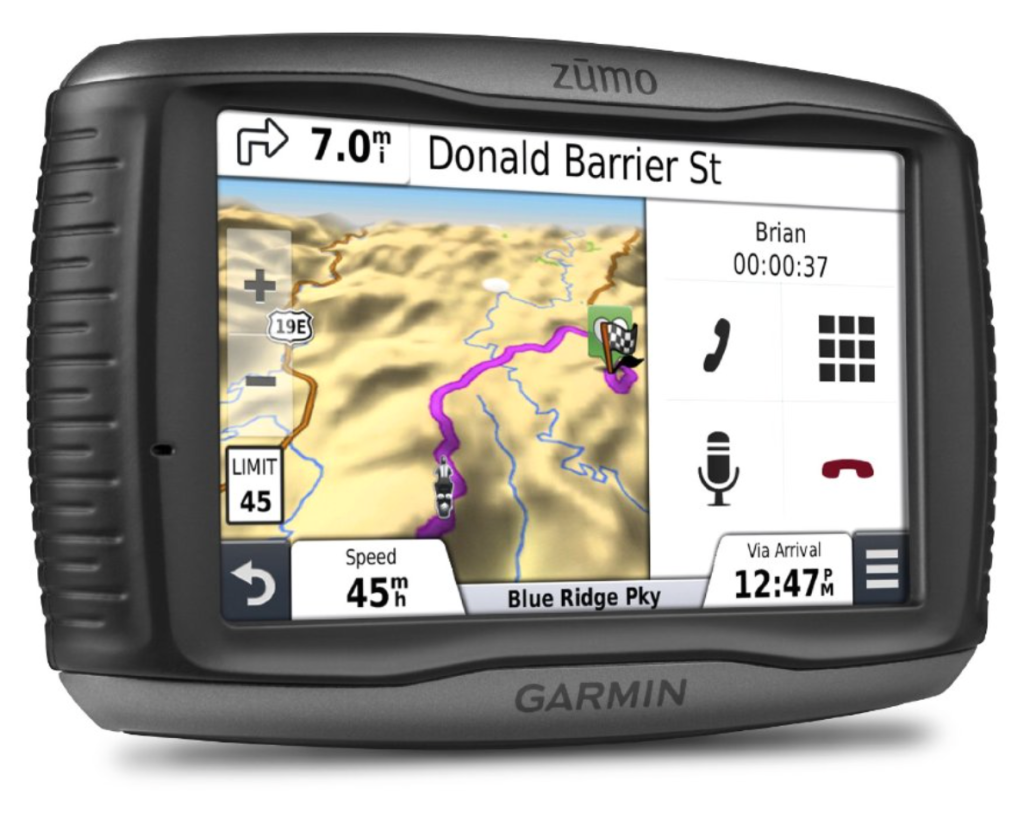 Garmin Zumo 590LM motorcycle GPS - connectable with phone and intercom