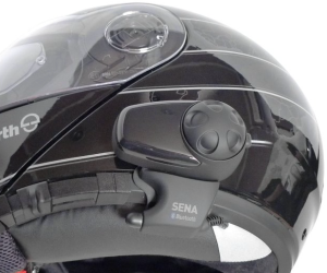 Sena SMH10-11 Motorcycle Bluetooth Headset:Intercom with Universal Microphone Kit on helmet