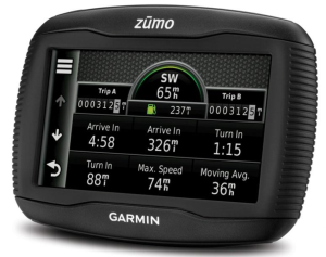 Garmin Zumo 390LM Motorcycle GPS - trip mode